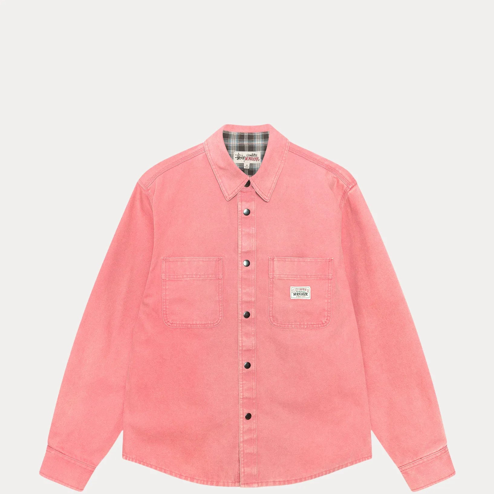 HEAVY WASHED CANVAS SHIRT BERRY