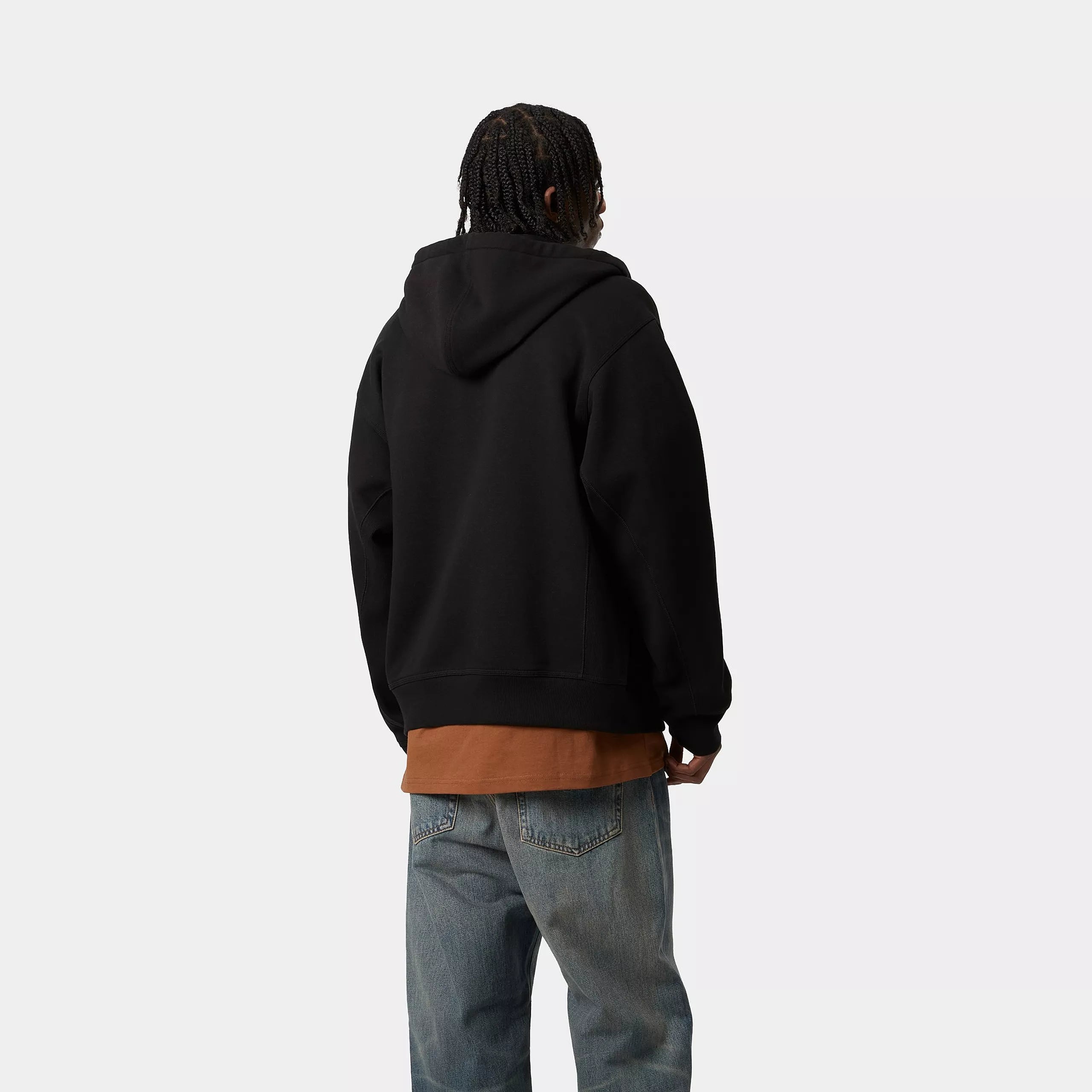 Hooded American Script Jacket Black