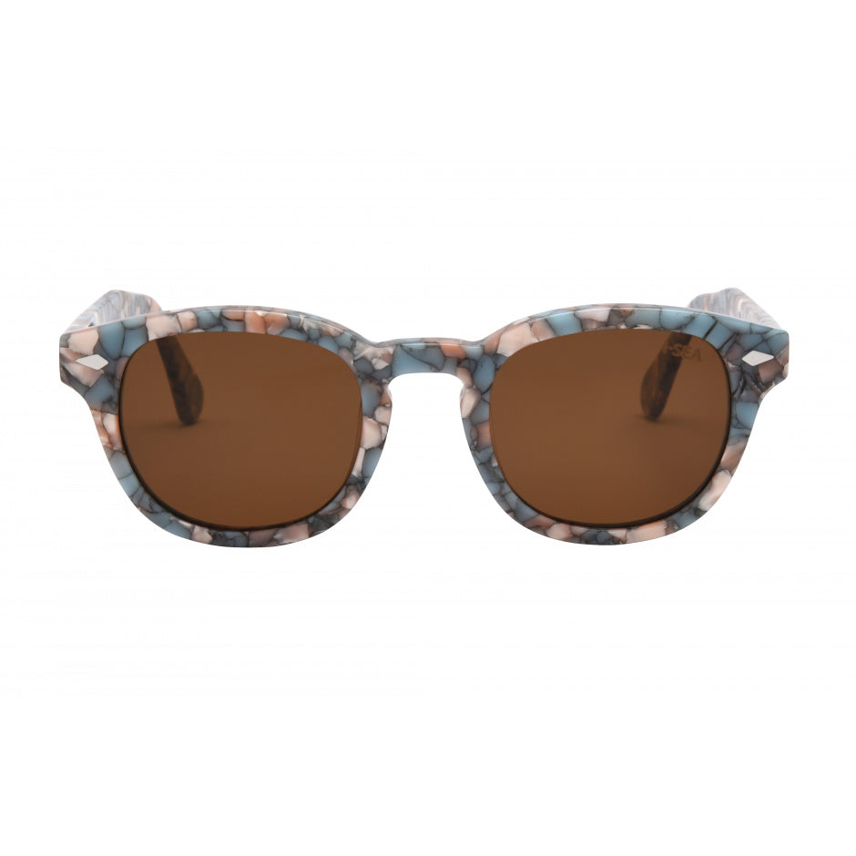 TIDES BLUE SHELL / BROWN POLARIZED LENS