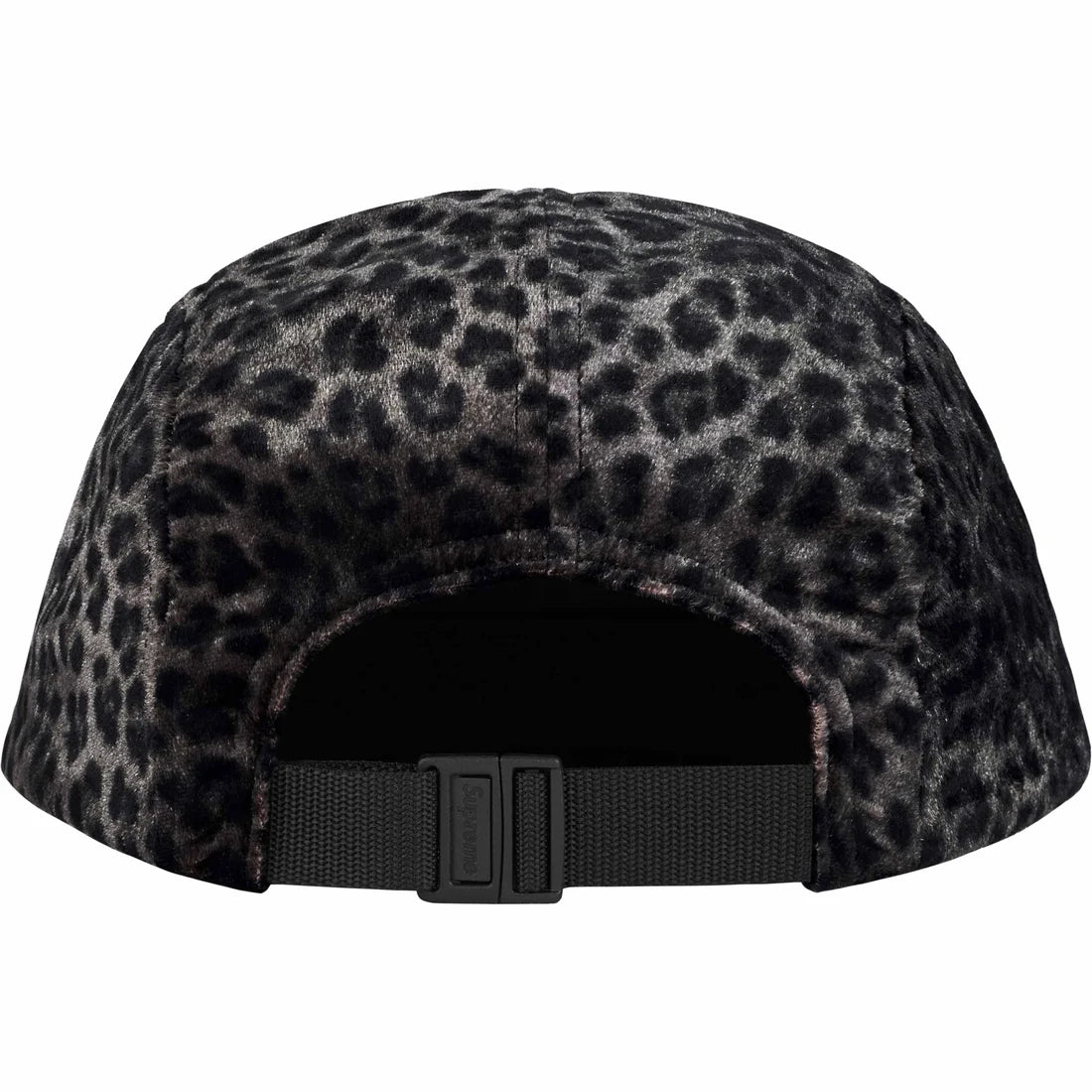 Supreme Leopard Velvet Camp Cap Black
