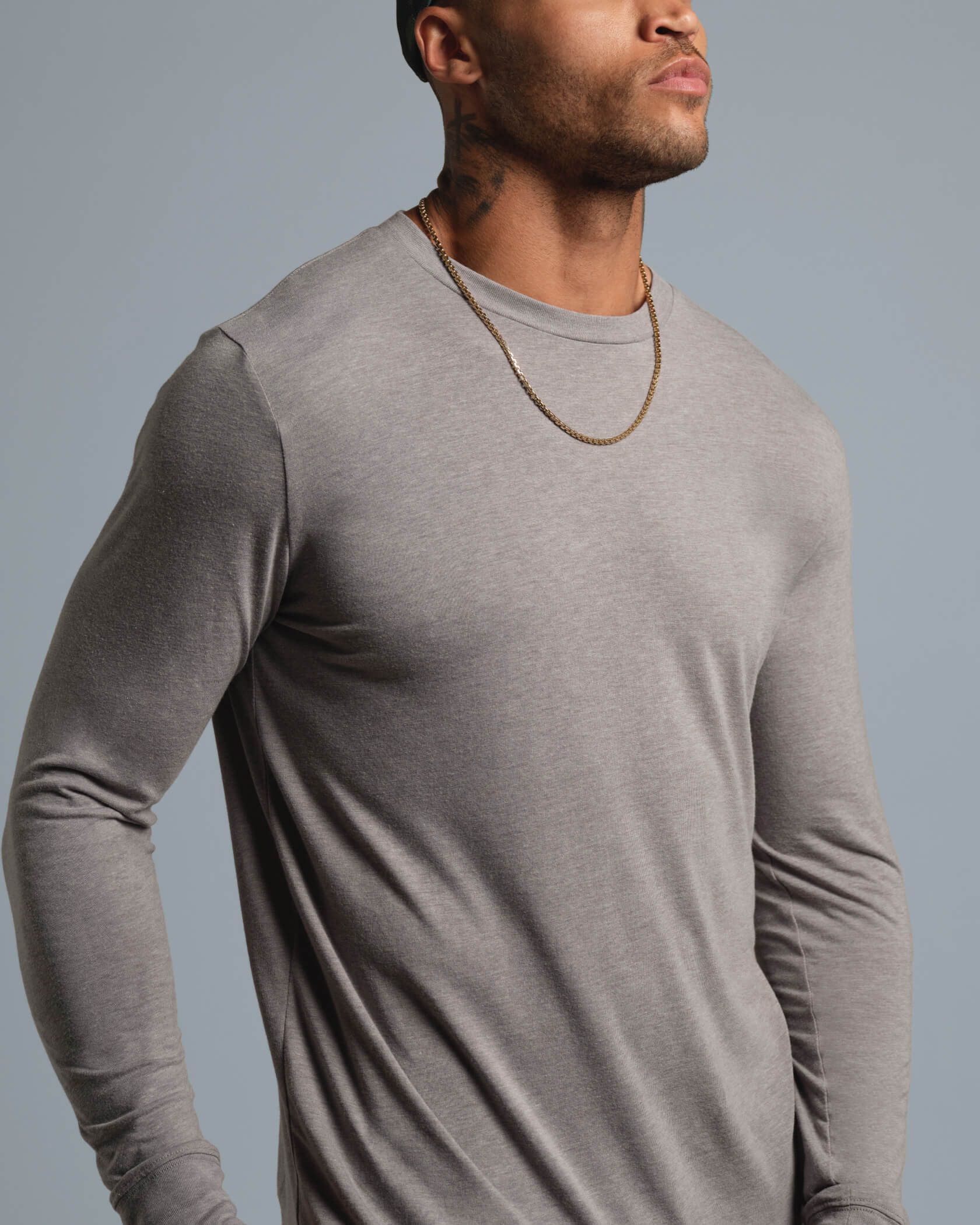 Armband SuperBlend LS T-Shirt - Athletic Gray / Black