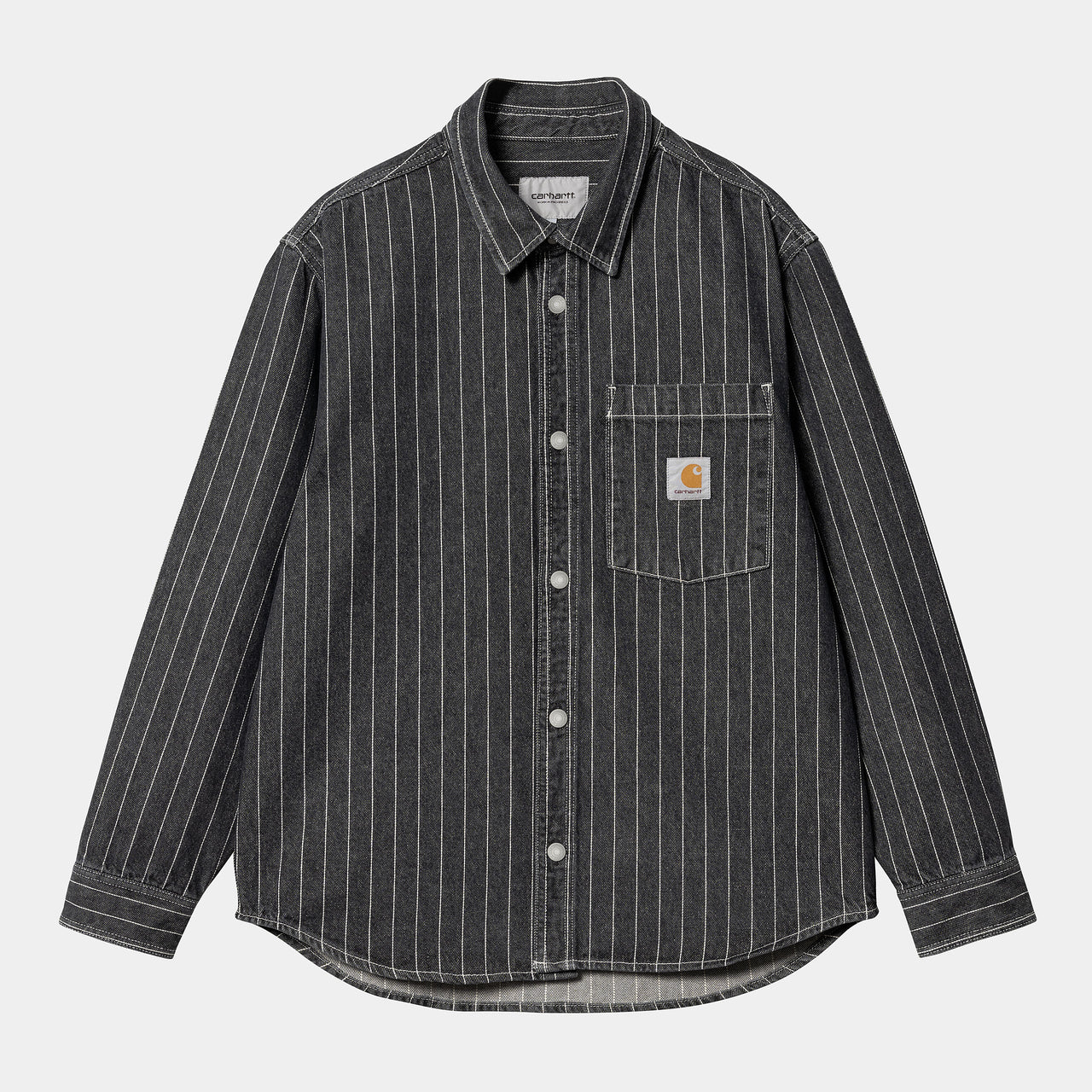 Orlean Shirt Jac Orlean Stripe, Black / White