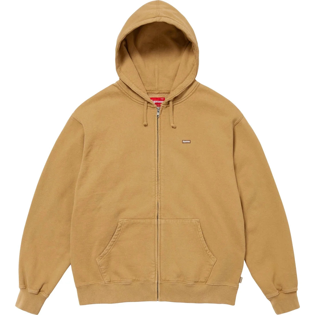 Overdyed Small Box Zip Up Hooded Sand