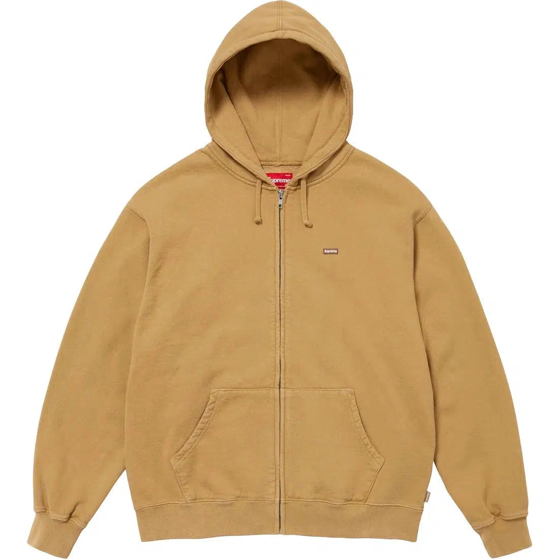 Overdyed Small Box Zip Up Hooded Sand