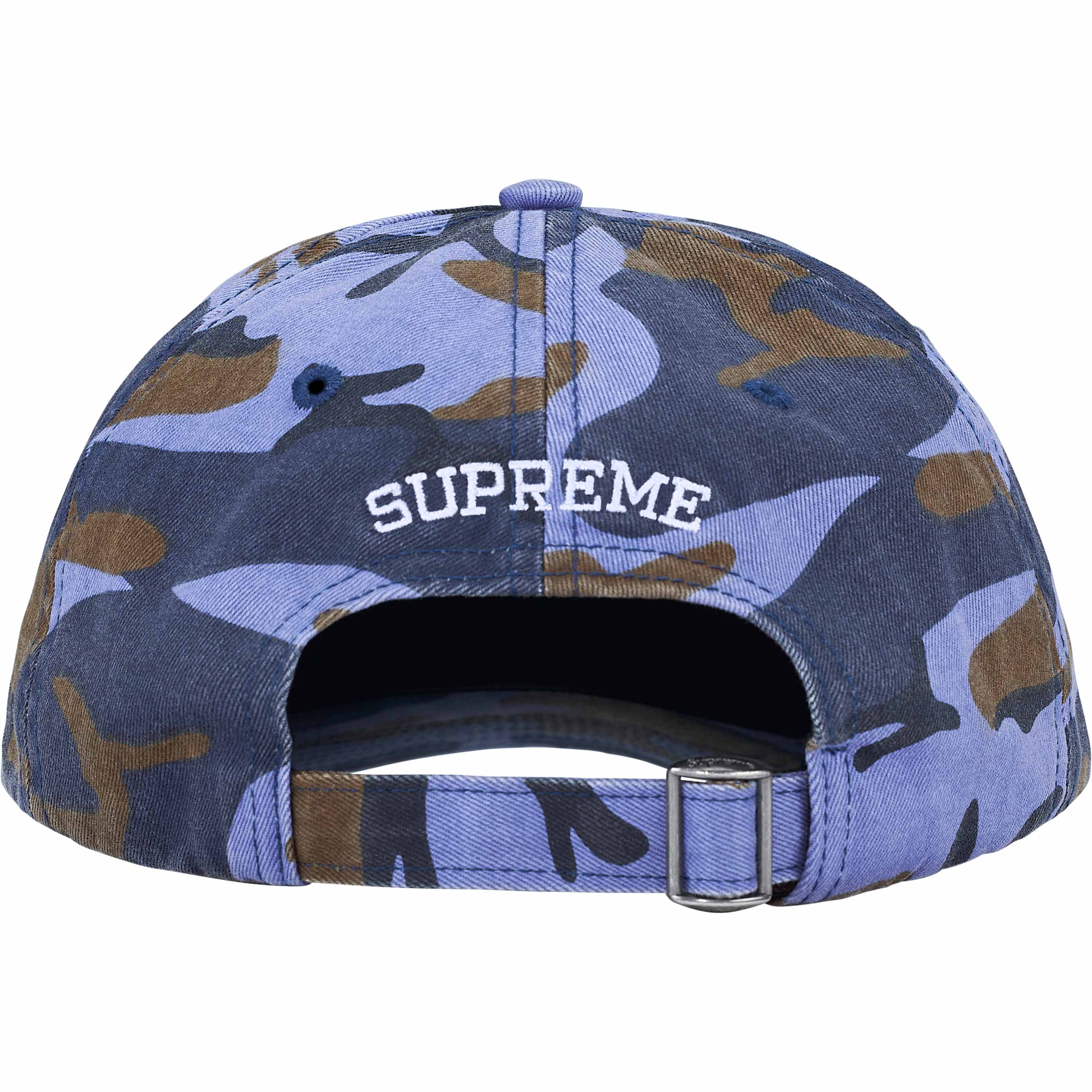 PIGMENT COATED S LOGO 6-PANEL BLUE CAMO