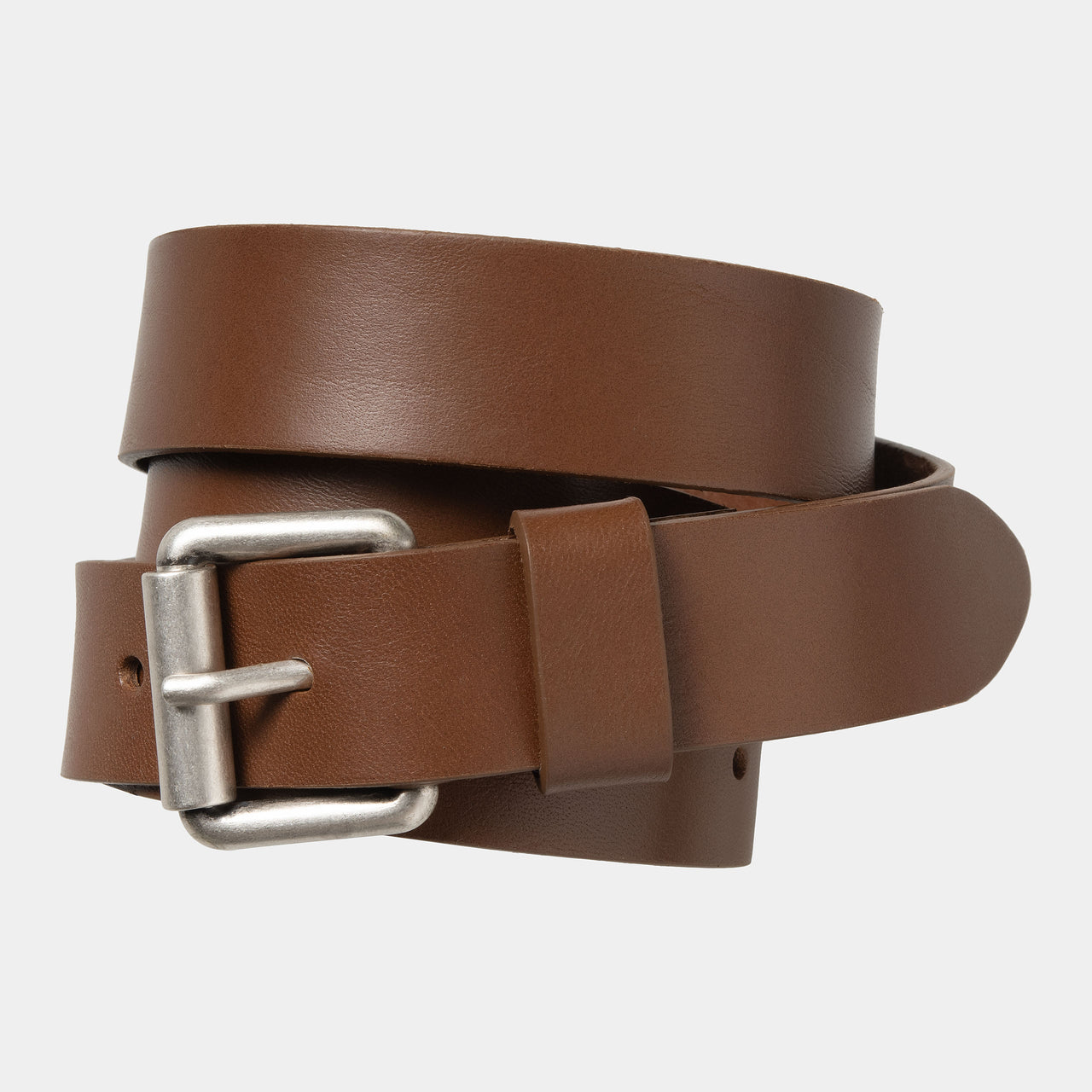 Ryan Belt Cognac Silver