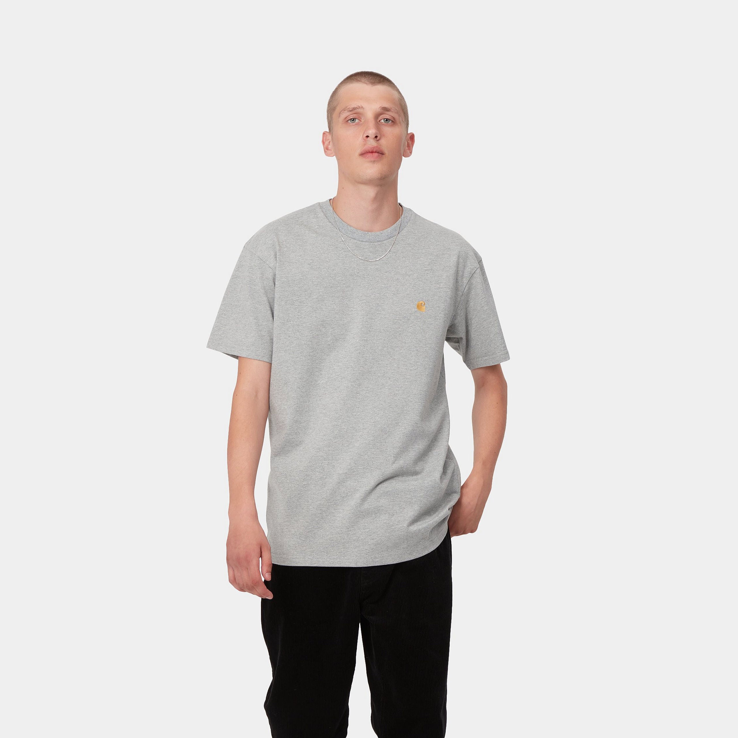 S/S Chase T-Shirt Dark Grey Heather Gold