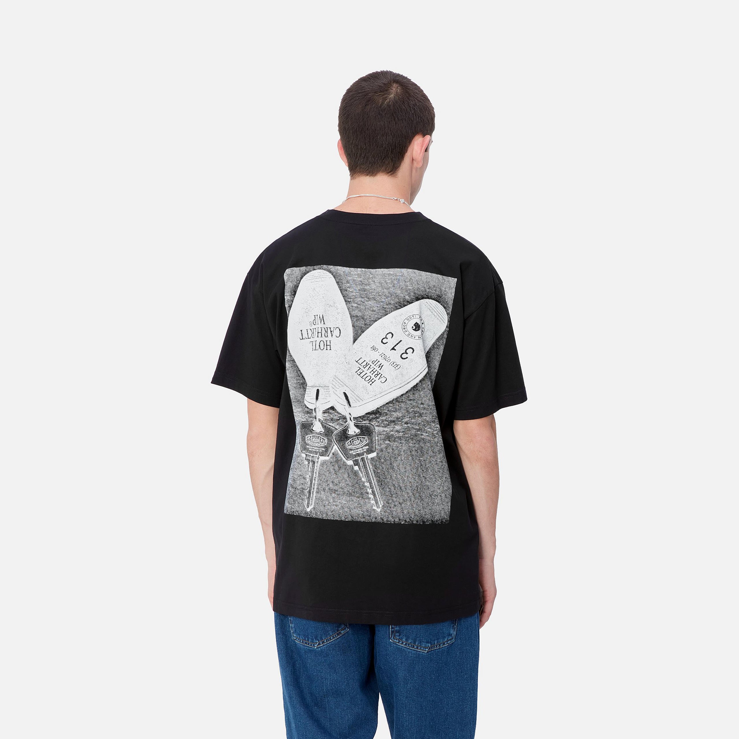 S/S Hotel Keys T-Shirt Black / White