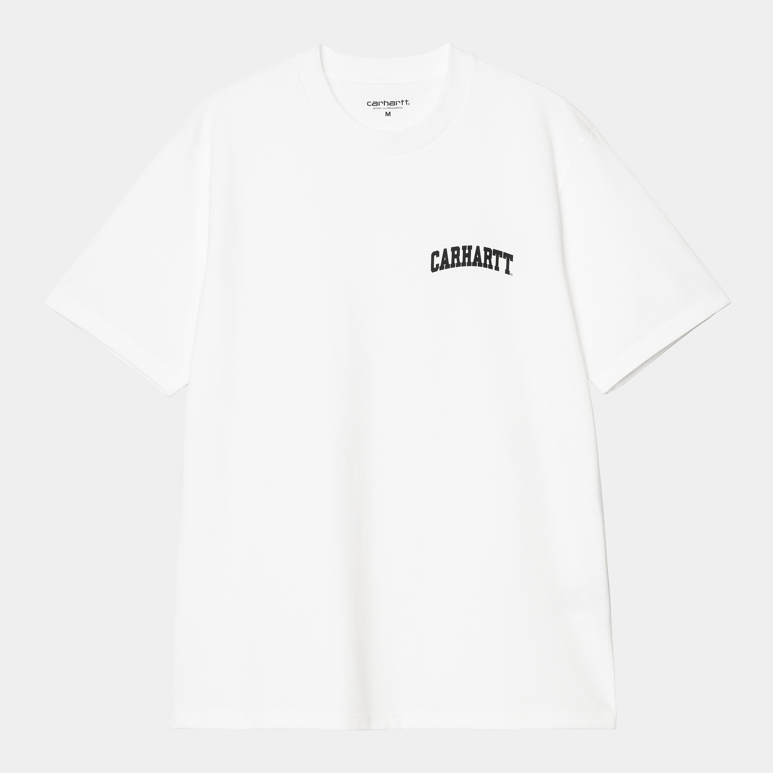 S/S University Script T-Shirt White / Black