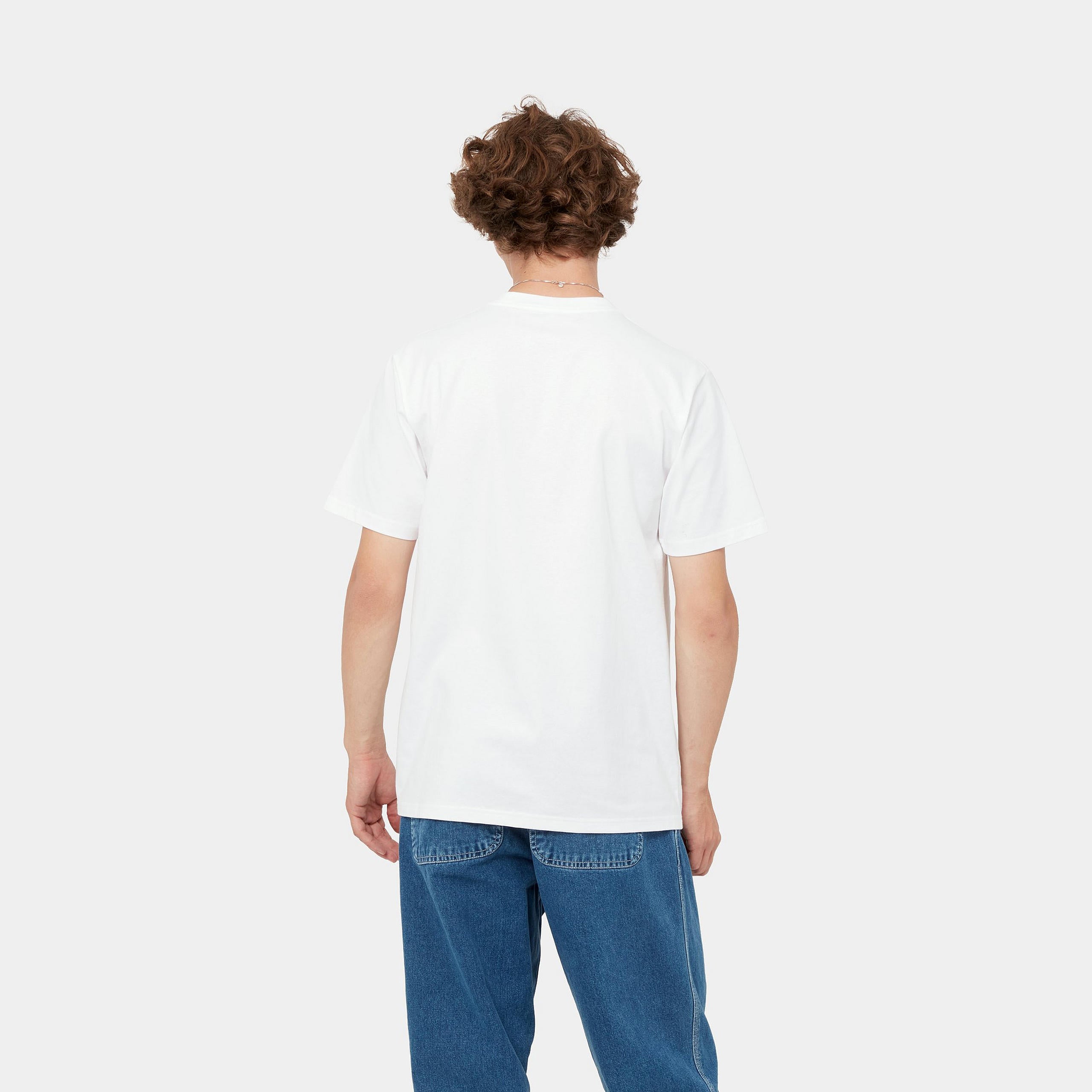 S/S University Script T-Shirt White / Black