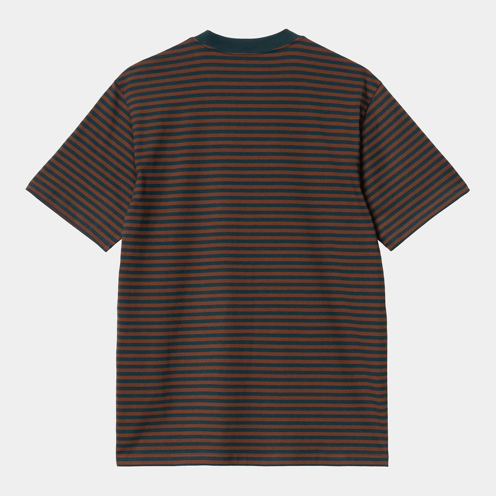 S/S Verner Pocket T-Shirt Verner Stripe Duck Blue / Offroad