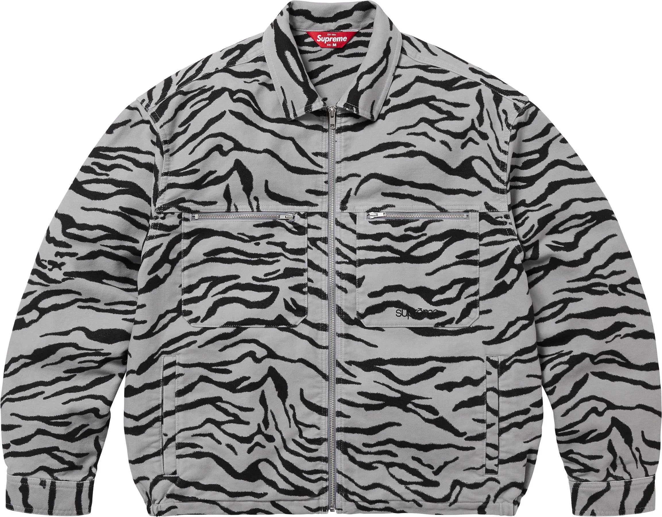 MOLESKIN WORK JACKET ZEBRA, LARGE
