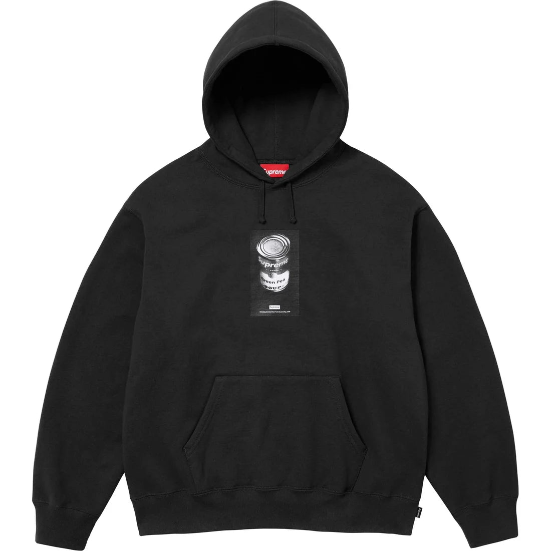 SOUP CAN HOODED SWEATSHIRT BLACK