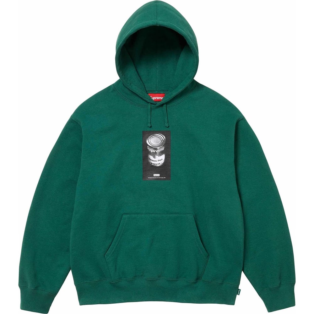 SOUP CAN HOODED SWEATSHIRT DK GREEN