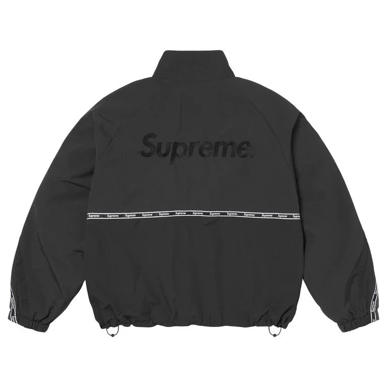 LOGO TAPING TRACK JACKET BLACK