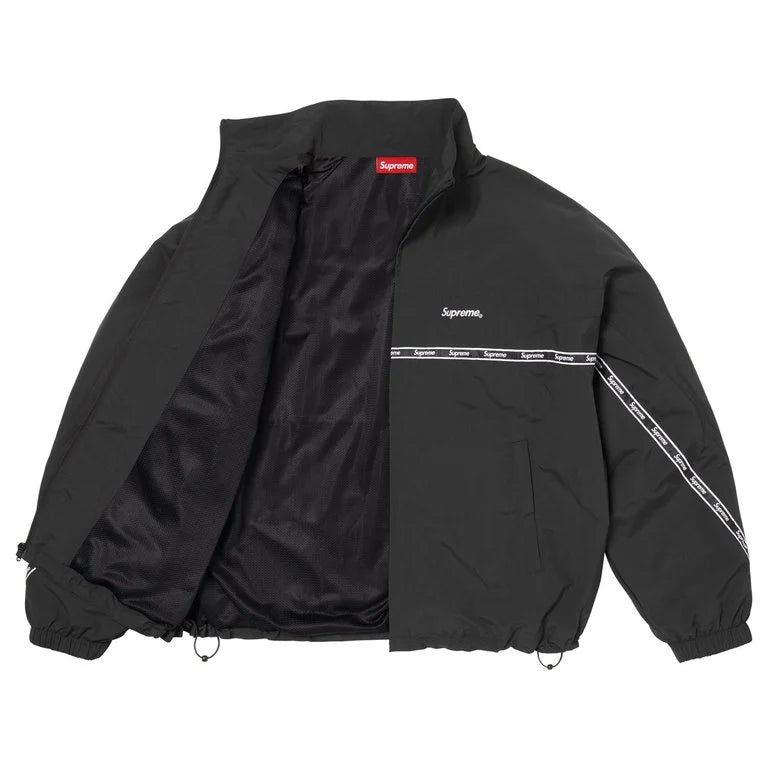 LOGO TAPING TRACK JACKET BLACK
