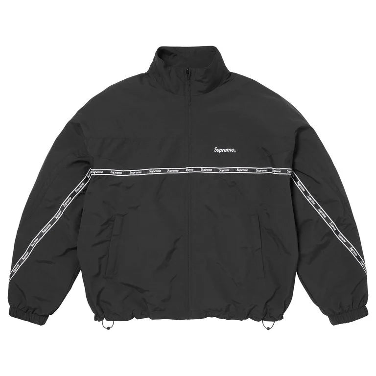LOGO TAPING TRACK JACKET BLACK