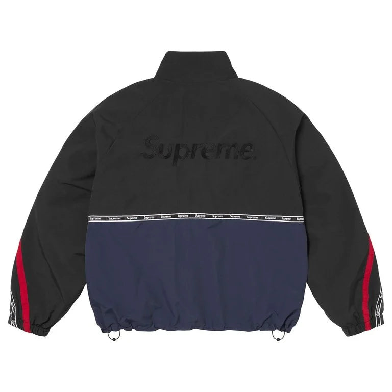 LOGO TAPING TRACK JACKET NAVY