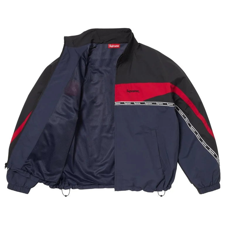 LOGO TAPING TRACK JACKET NAVY