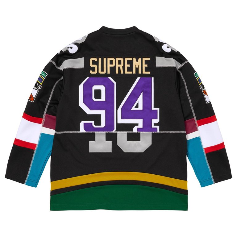 PANELED HOCKEY JERSEY BLACK L