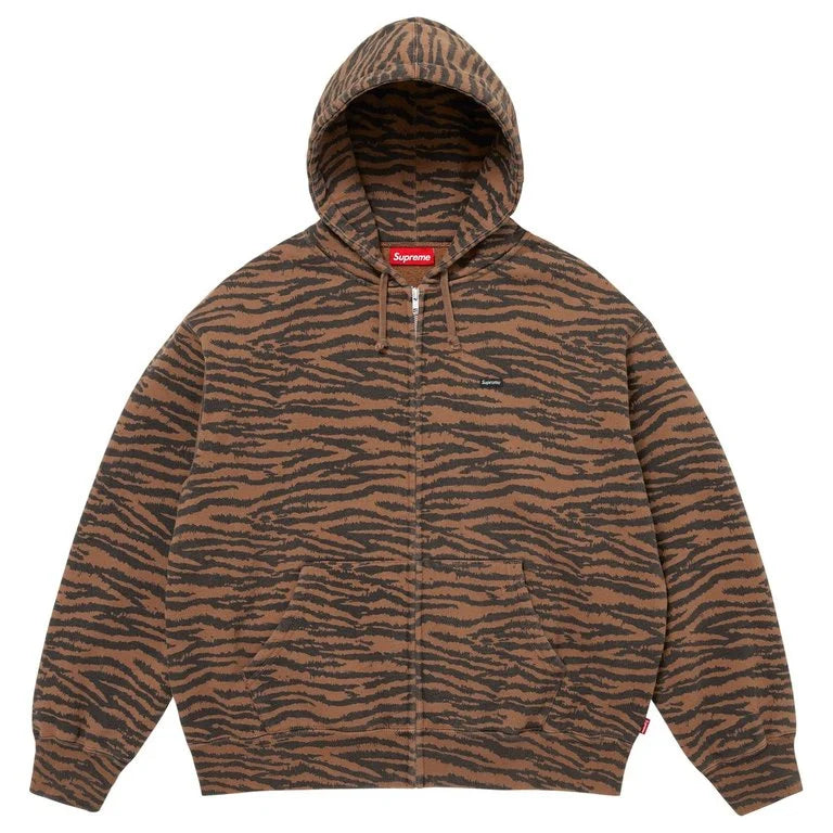 SMALL BOX ZIP UP HOODED SWEATSHIRT TIGER