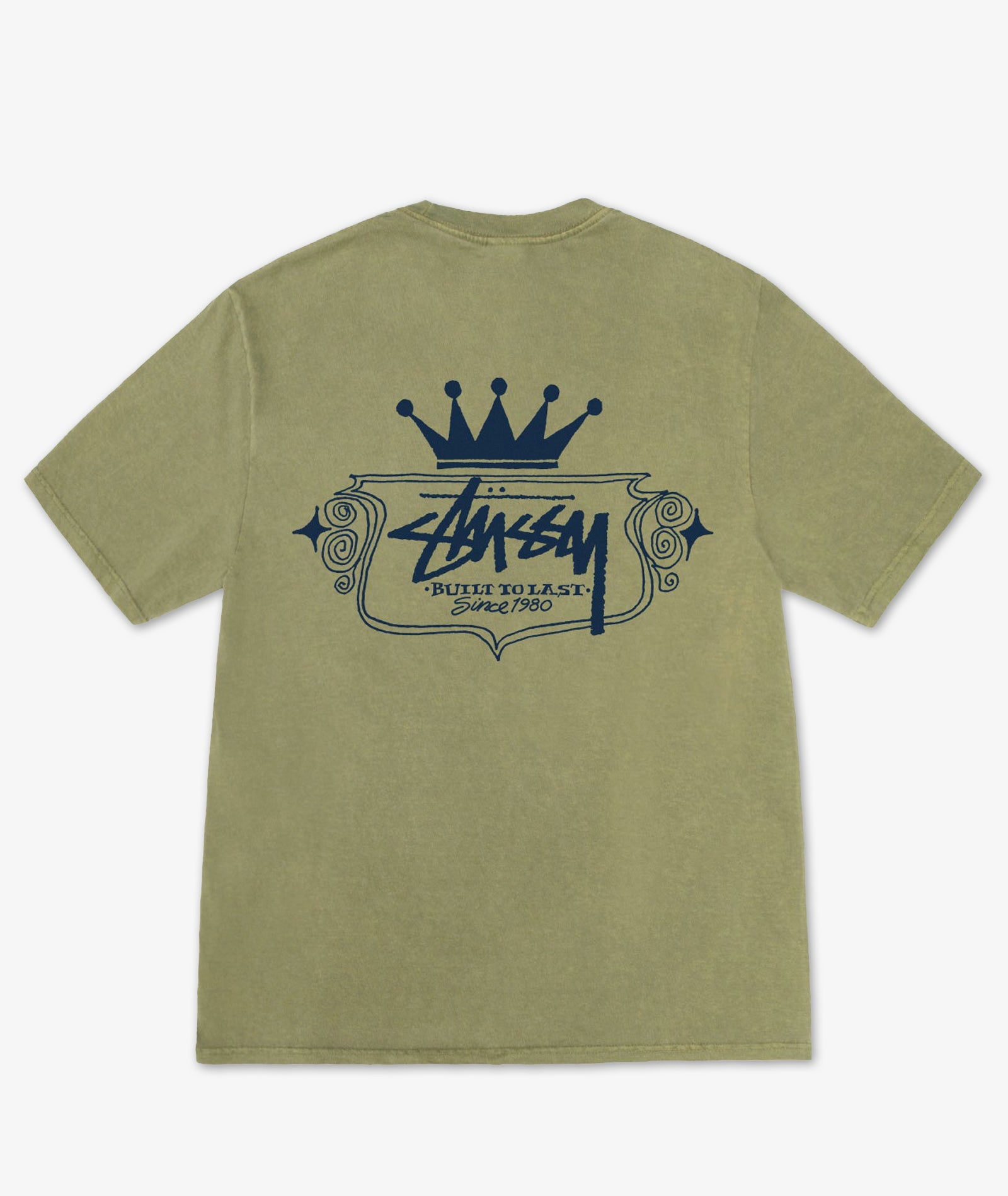 BUILT TO LAST PIG. DYED TEE OLIVE