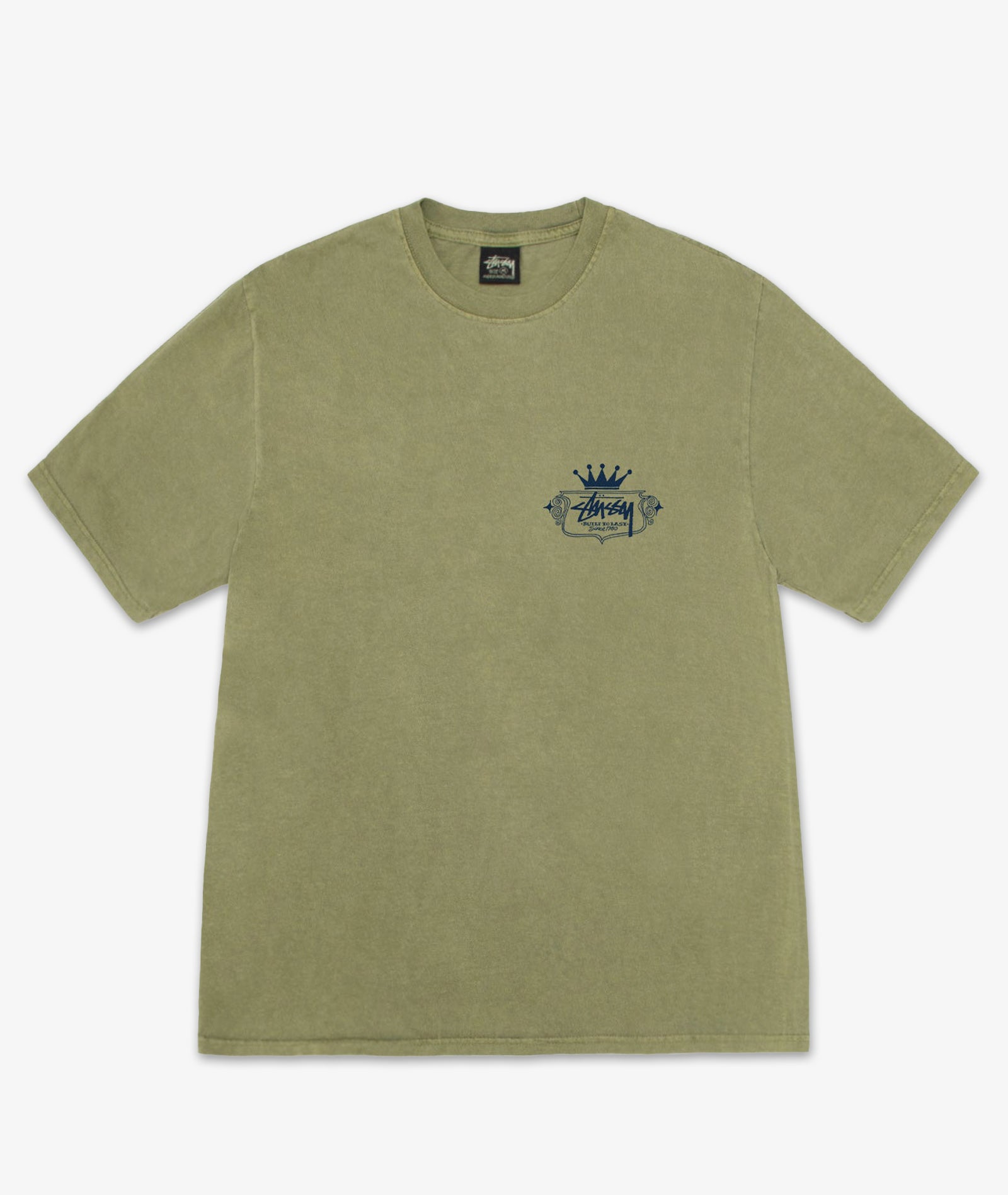 BUILT TO LAST PIG. DYED TEE OLIVE