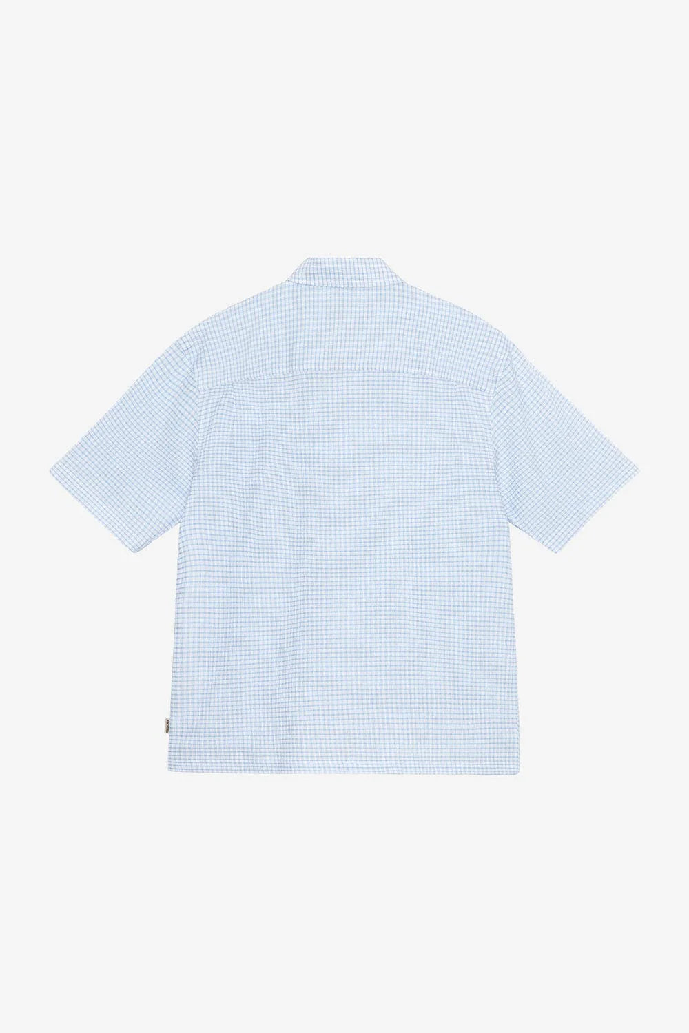 FLAT BOTTOM CRINKLED SHIRT BLUE CHECK