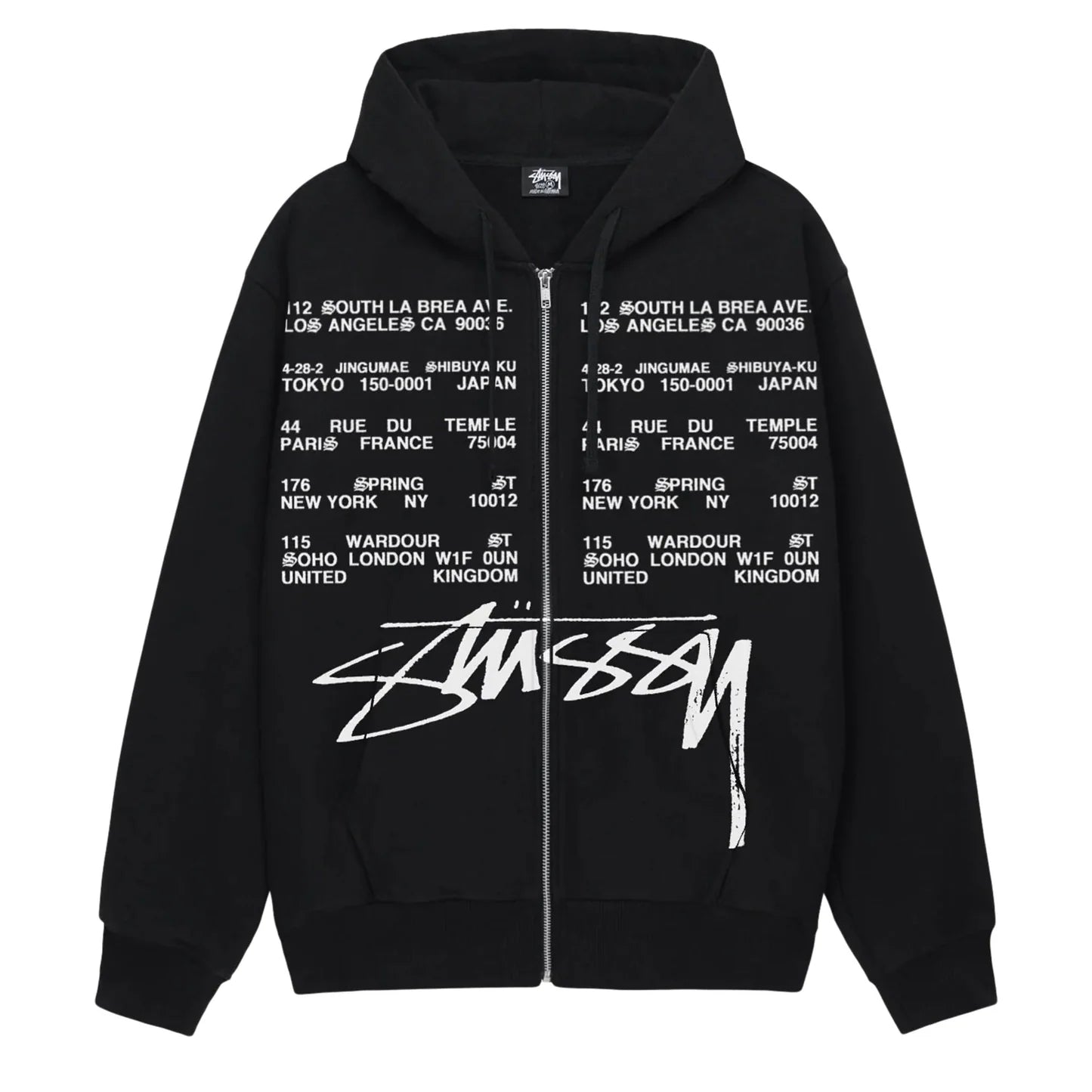 LOCATIONS ZIP HOOD BLACK