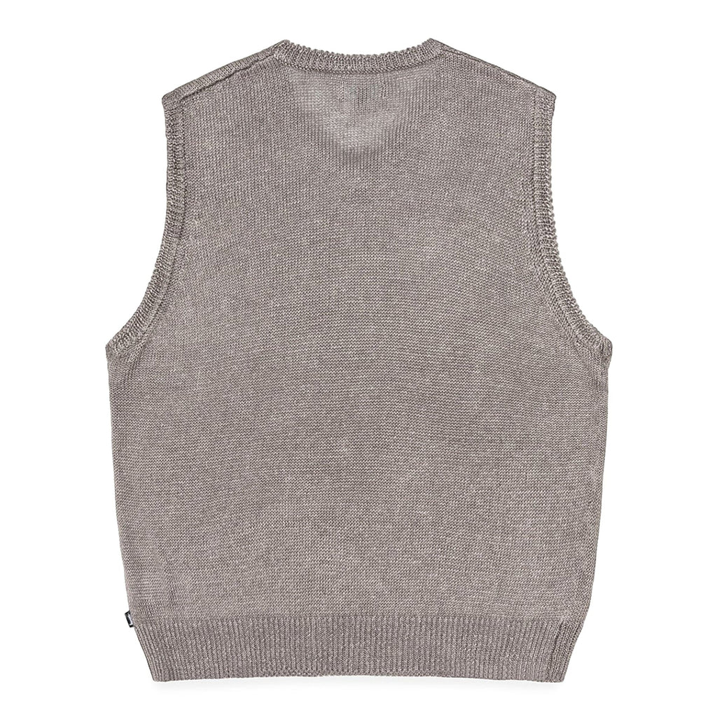LOOSE KNIT LINEN VEST STONE