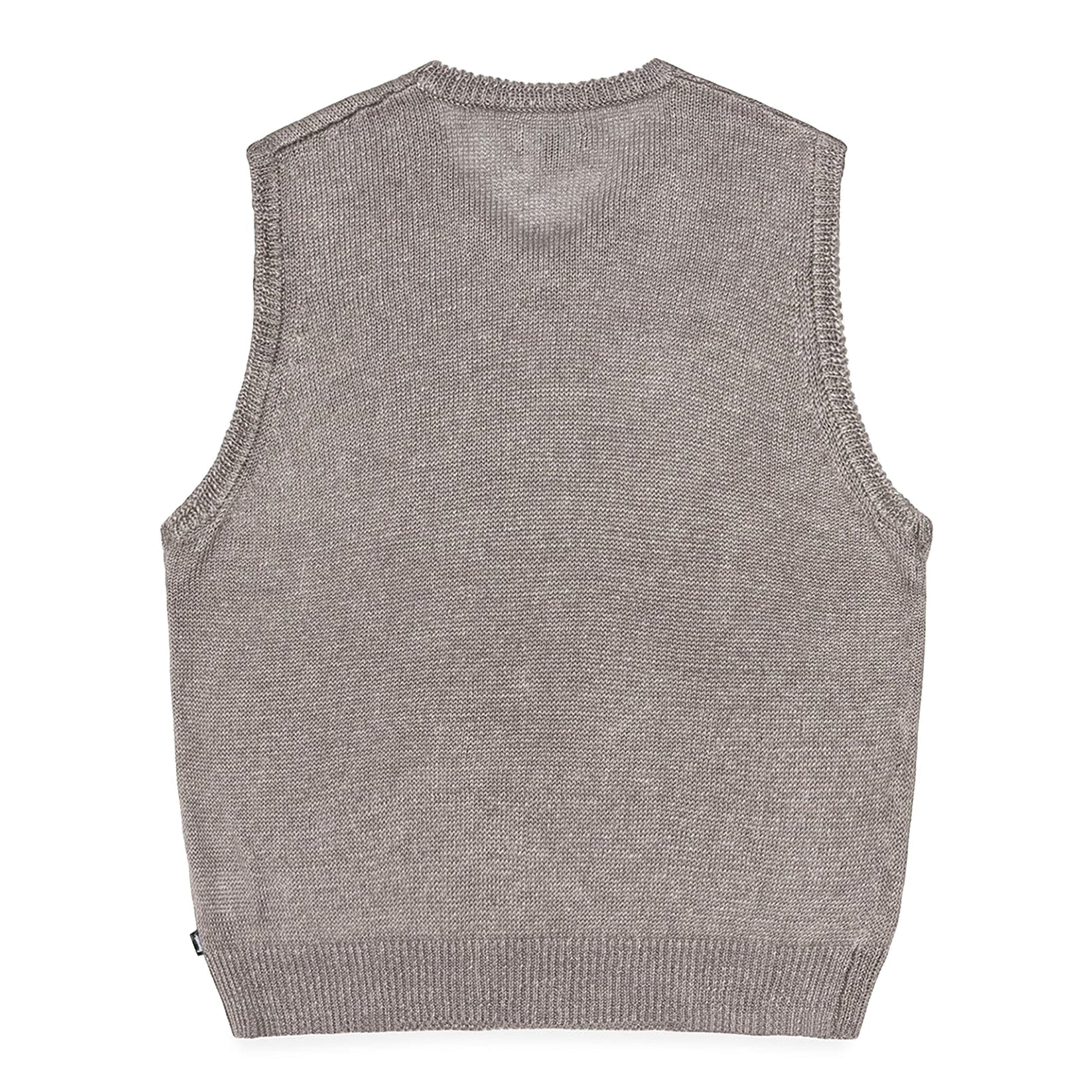 LOOSE KNIT LINEN VEST STONE