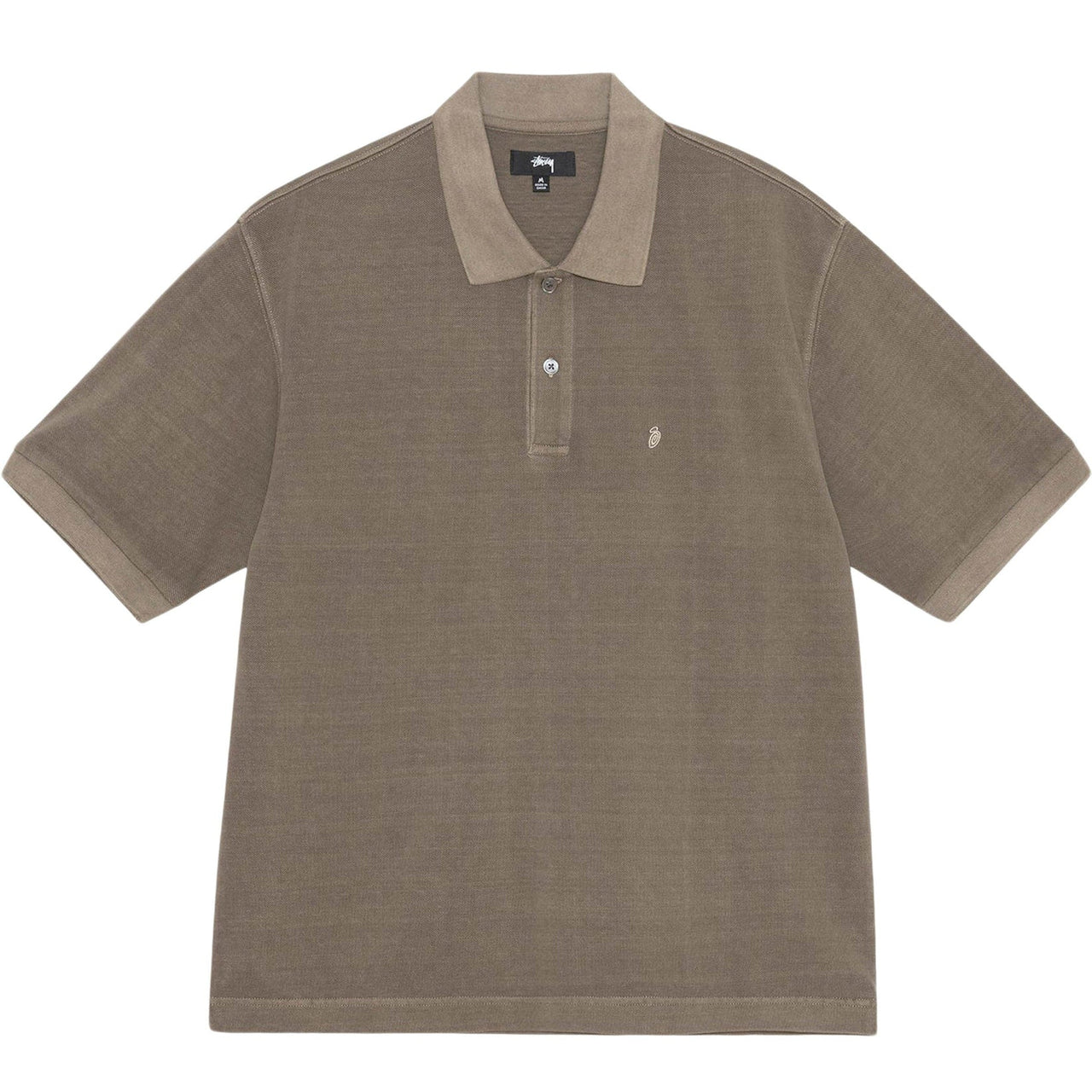 PIQUE POLO PIG. DYED BROWN