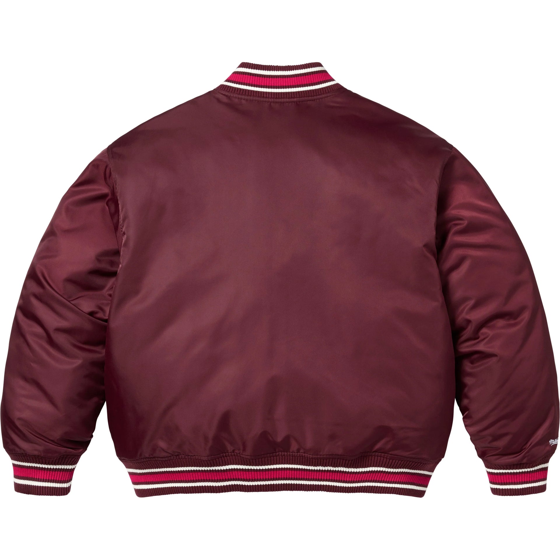 Supreme®/Mitchell & Ness® Camo Logo Varsity Jacket Burgundy