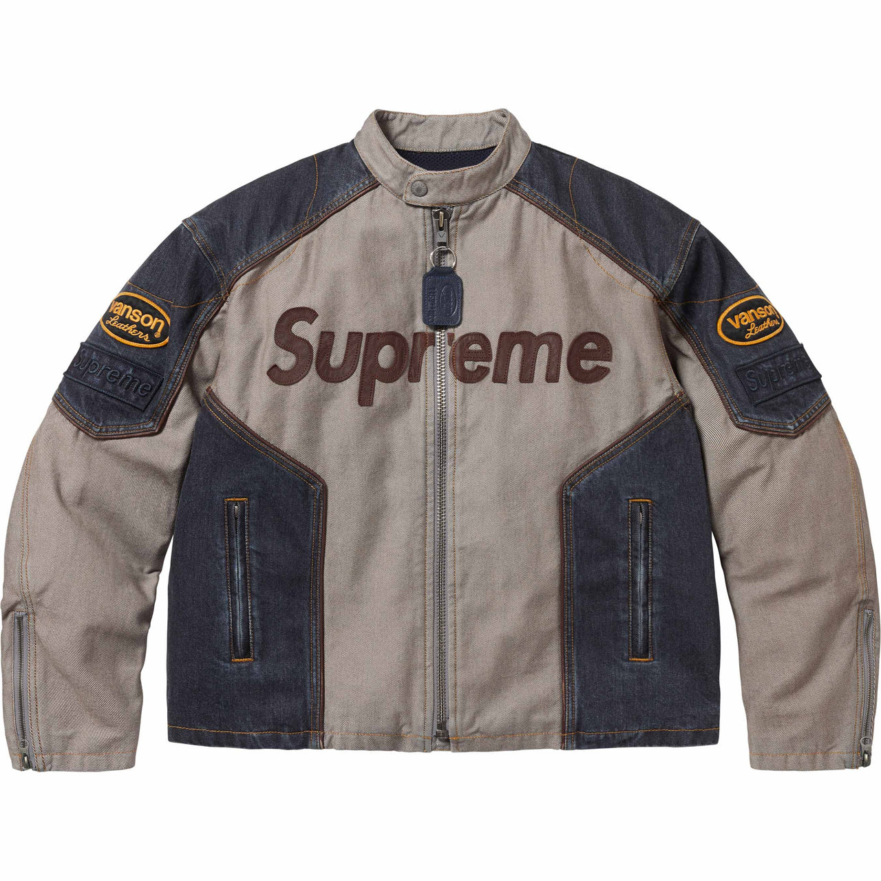 VANSON LEATHERS CORDURA COTTON JACKET DENIM