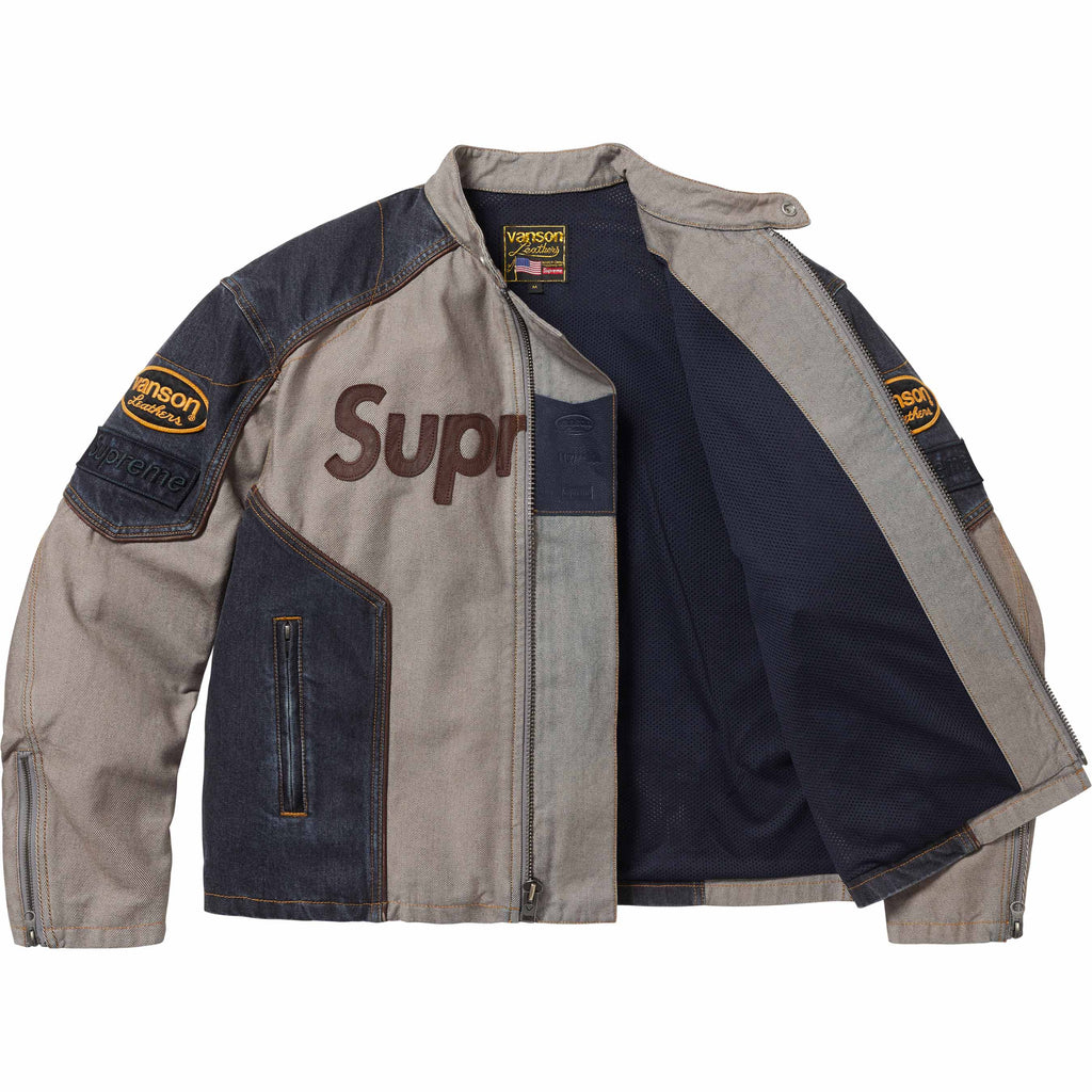 VANSON LEATHERS CORDURA COTTON JACKET DENIM
