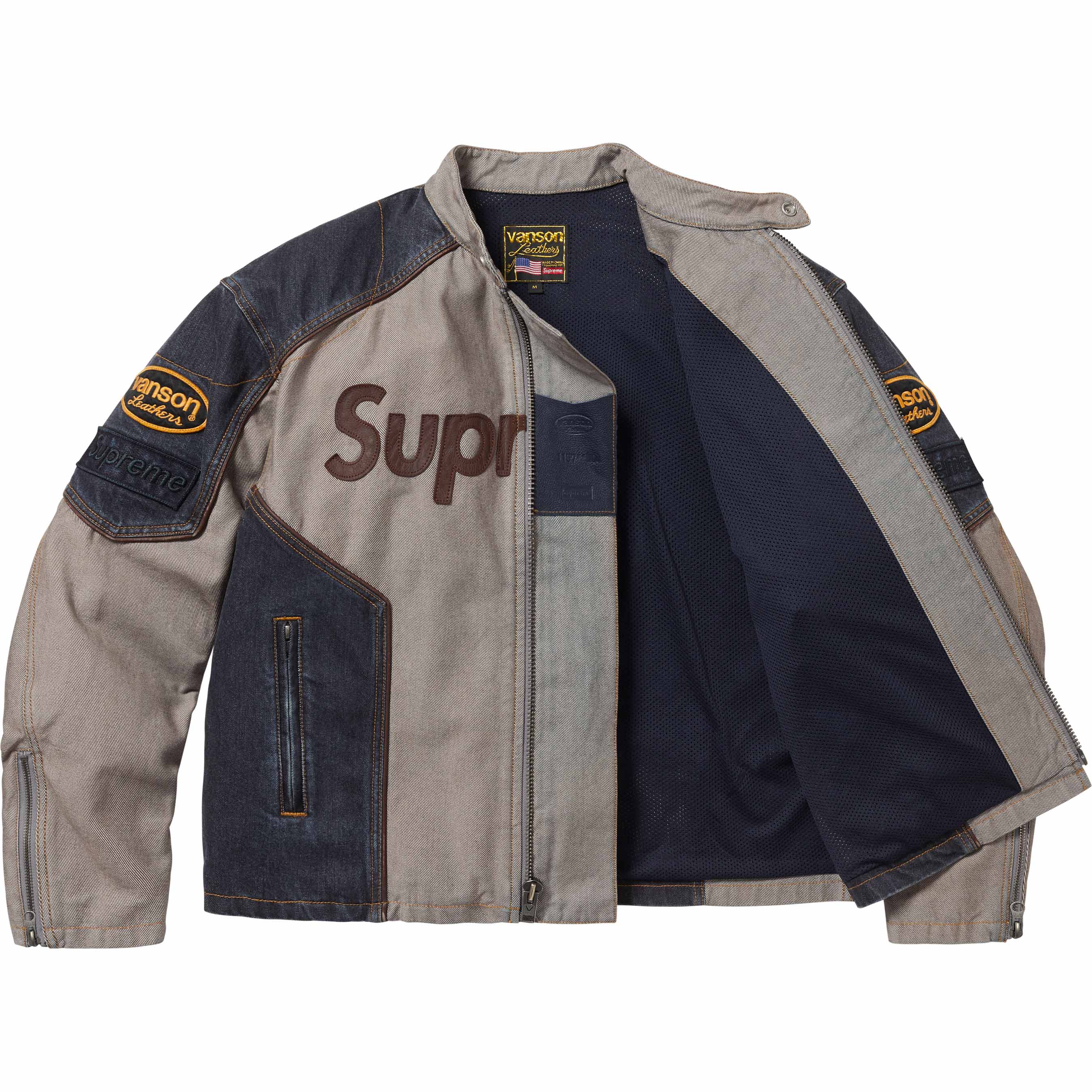 VANSON LEATHERS CORDURA COTTON JACKET DENIM