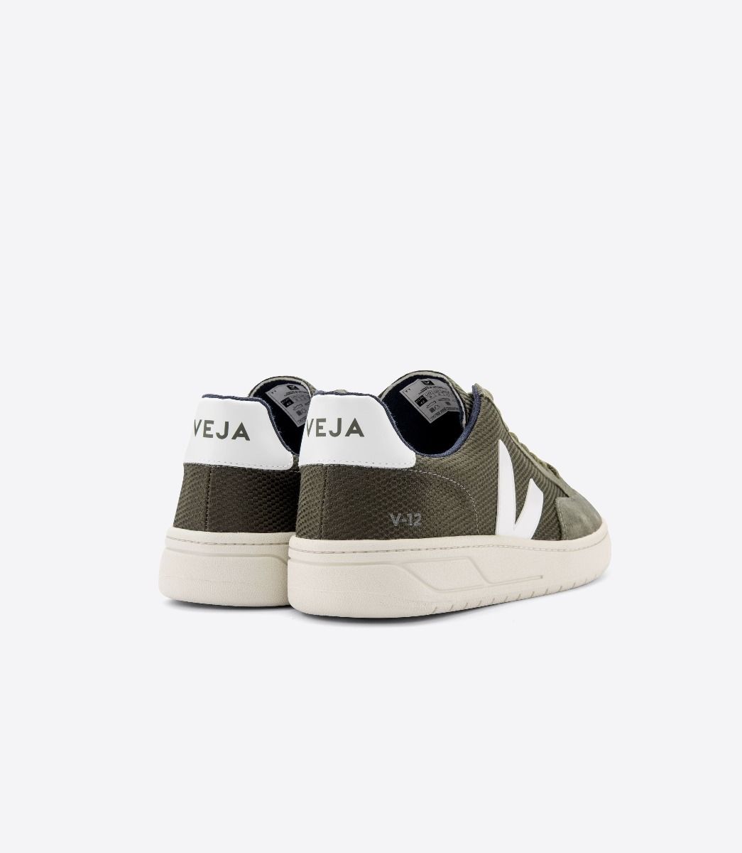 Zapatillas Veja V-12 B-Mesh Olive White Mujer