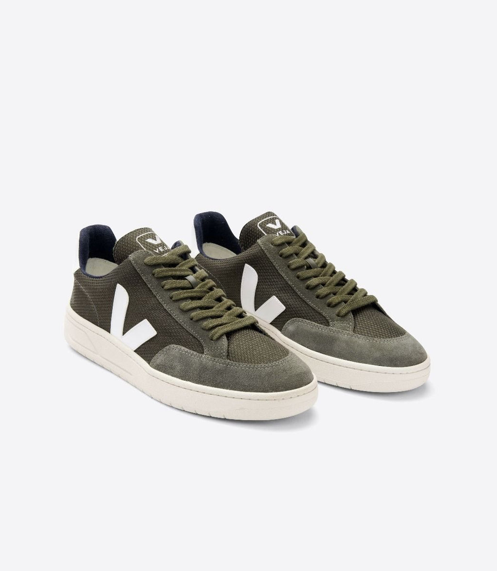 Zapatillas Veja V-12 B-Mesh Olive White Mujer