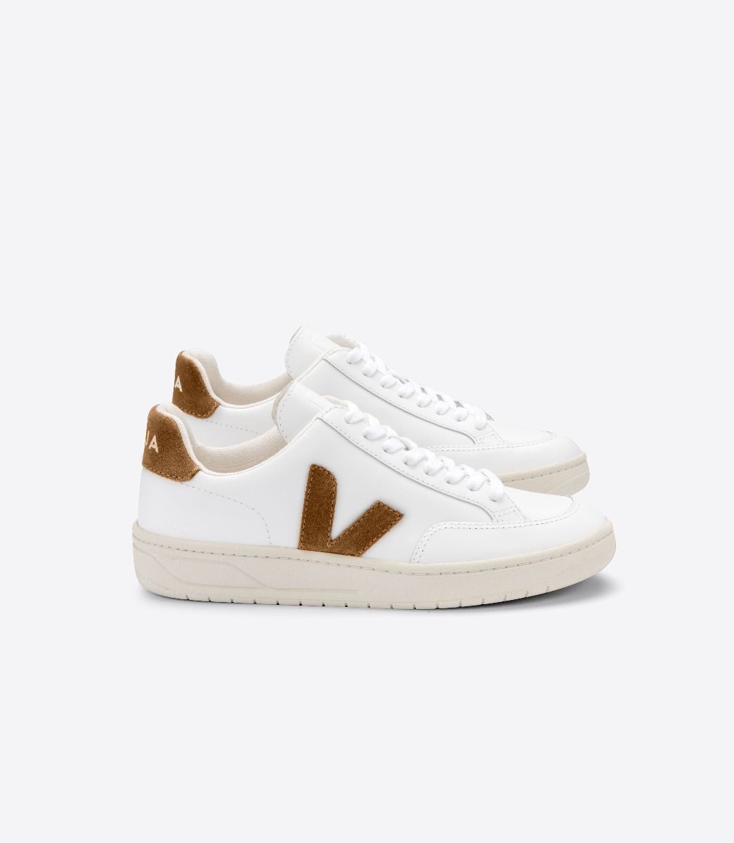 Zapatillas Veja V-12 Leather White Camel