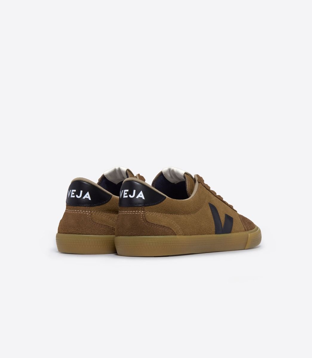 Zapatillas Veja Volley Suede Camel Black