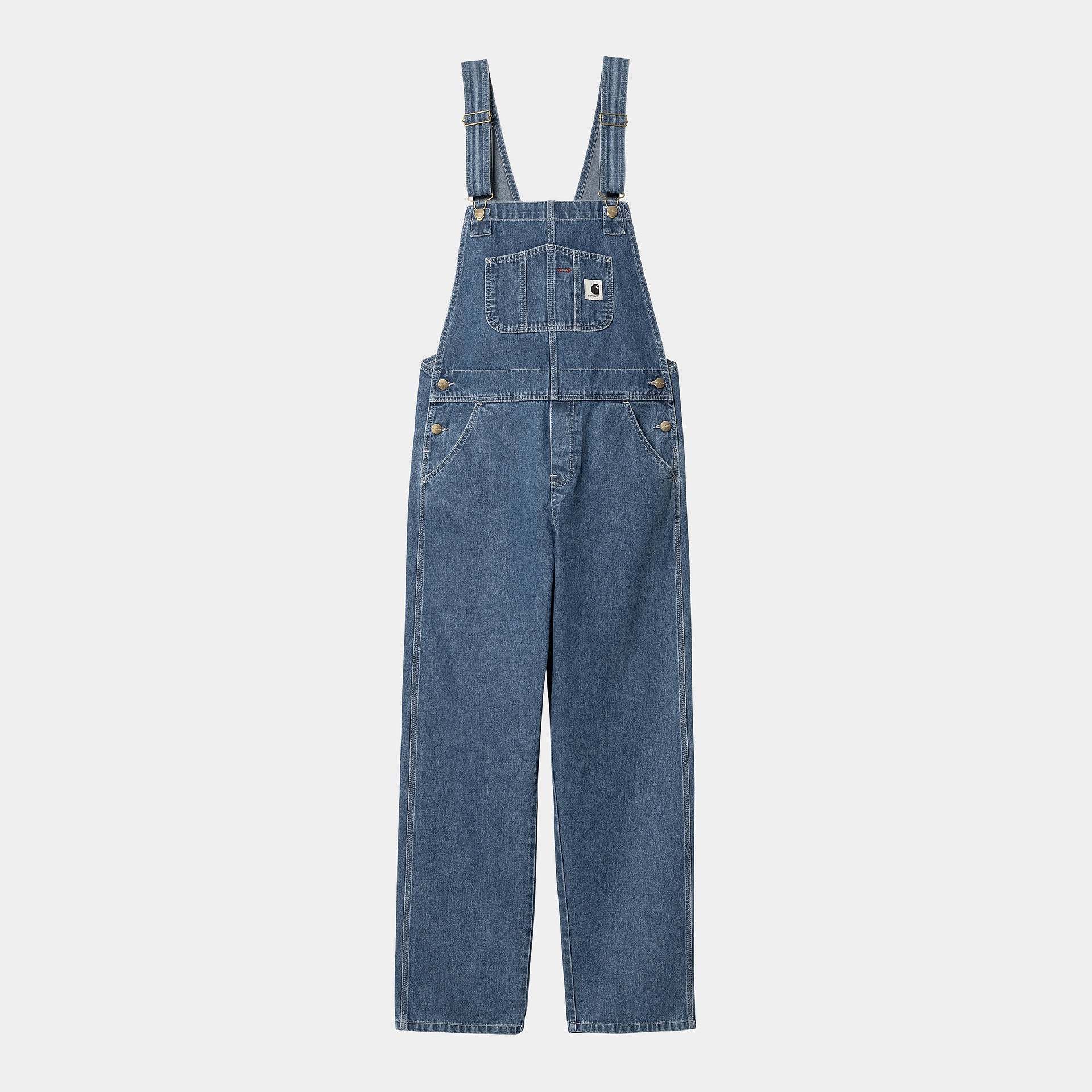 W' Bib Overall Straight Blue