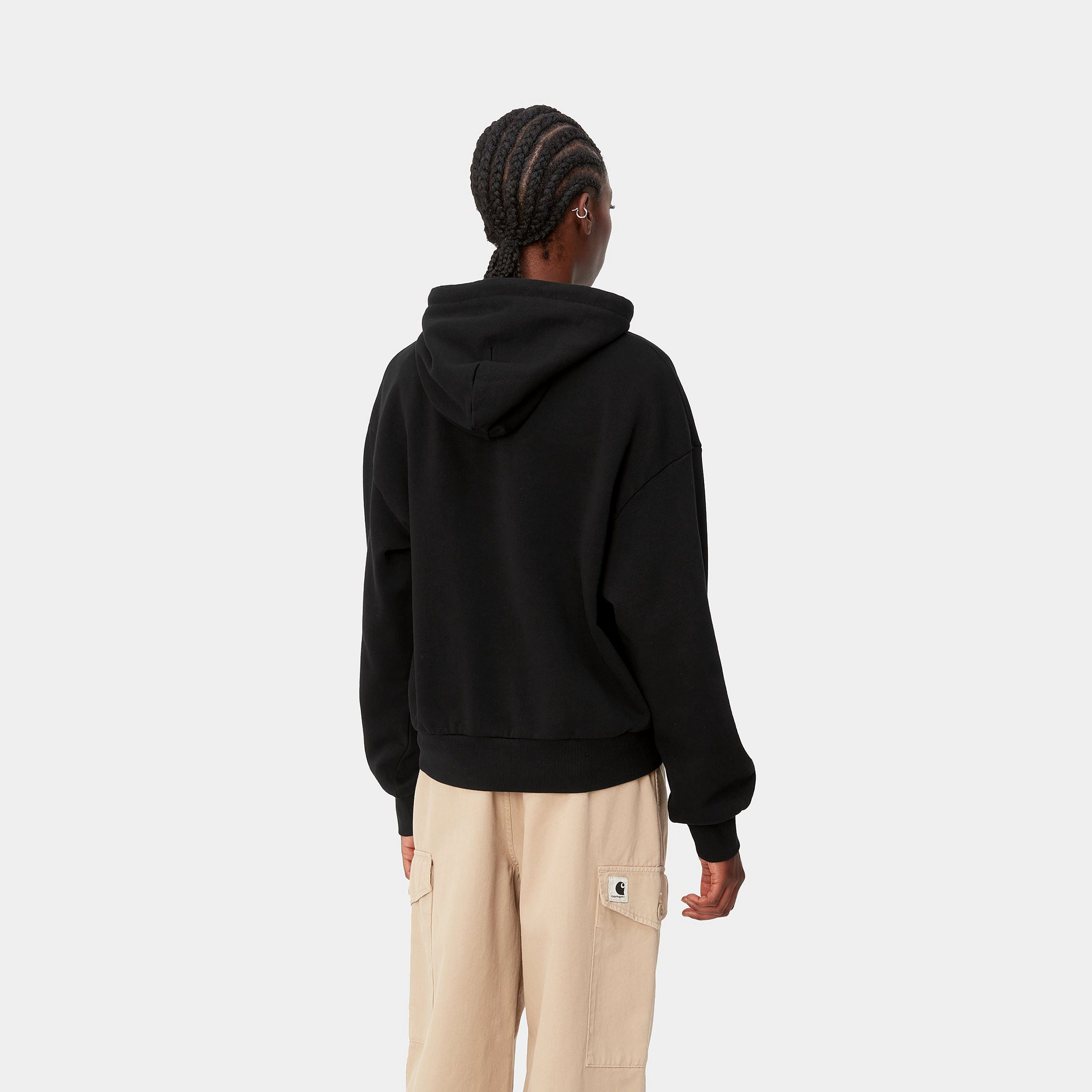 W' Hooded Casey Sweatshirt Black Silver