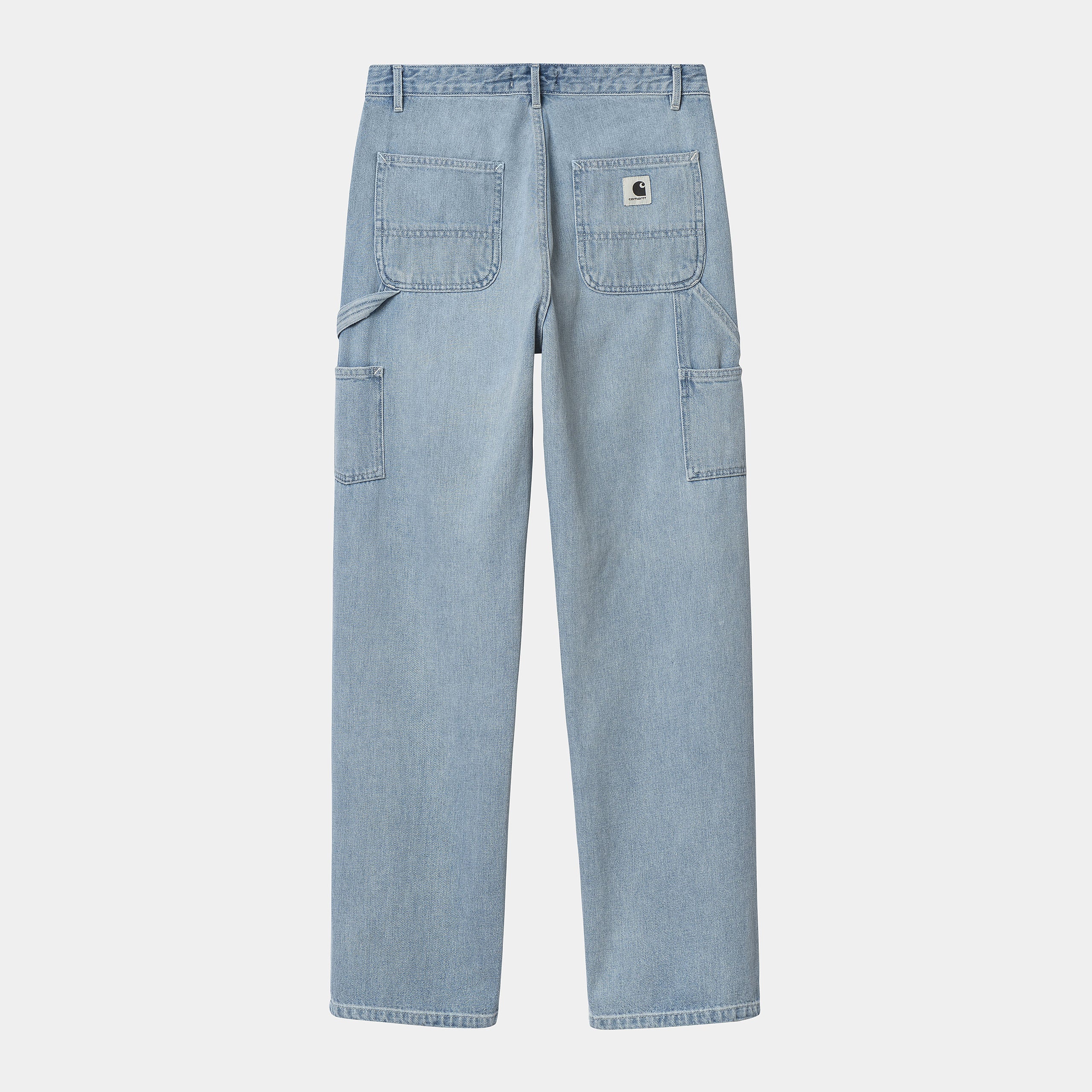 W' Pierce Pant Straight Blue Light Stone Washed