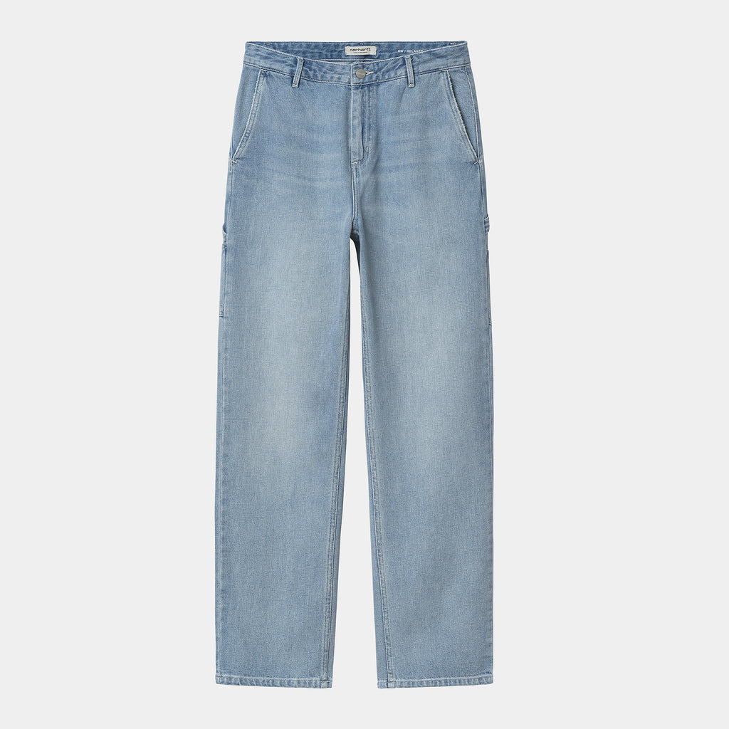 W' Pierce Pant Straight Blue Light Stone Washed