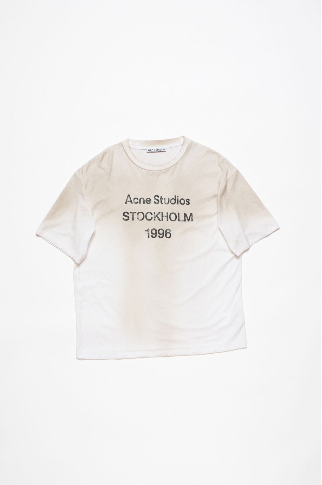 ACNE STUDIO LOGO T-SHIRT RELAXED FIT WHITE