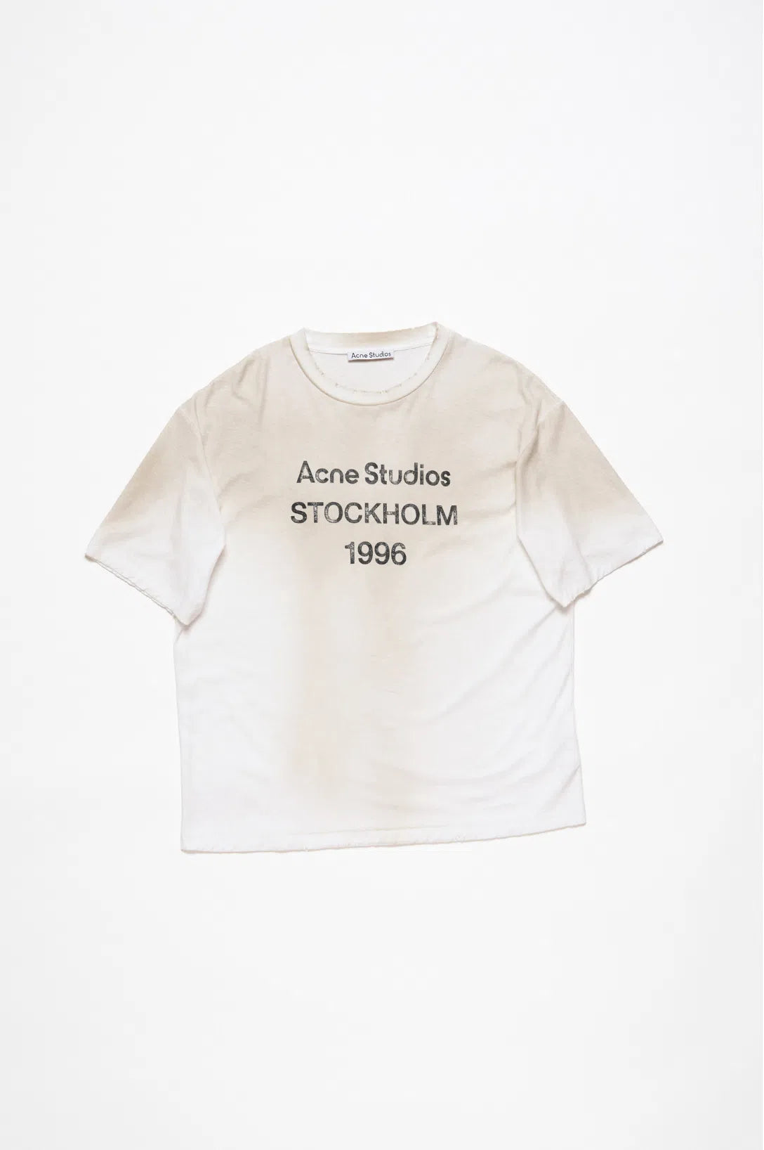 ACNE STUDIO LOGO T-SHIRT RELAXED FIT WHITE