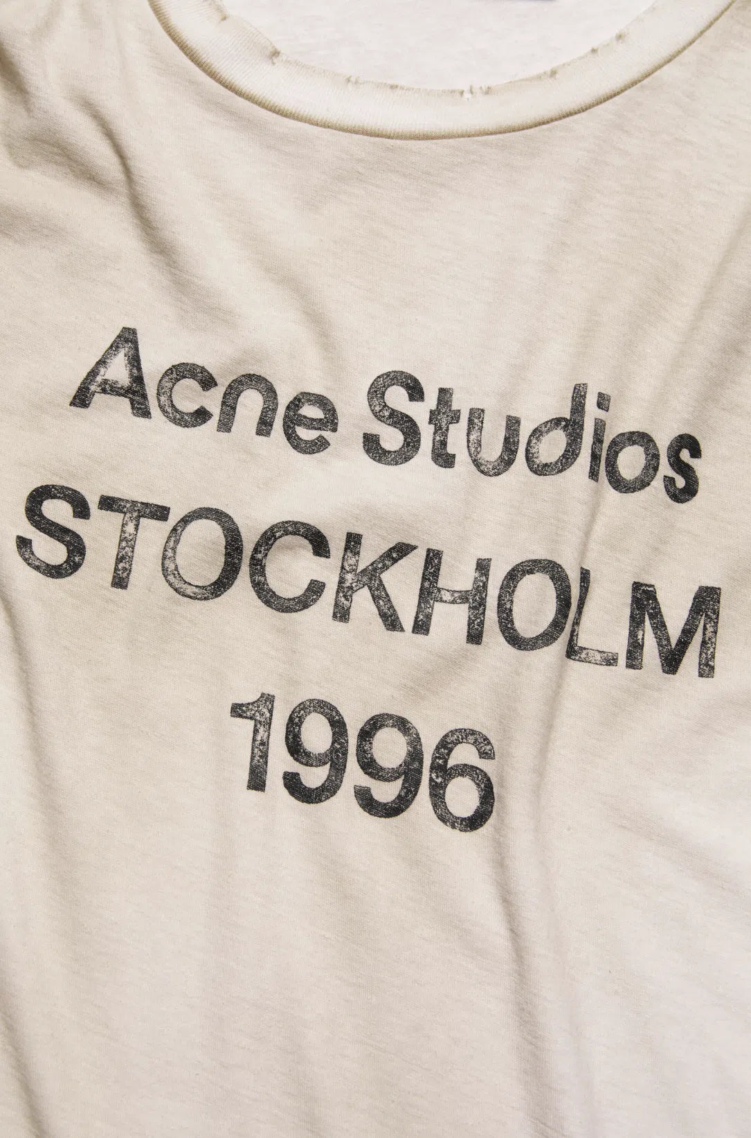 ACNE STUDIO LOGO T-SHIRT RELAXED FIT WHITE