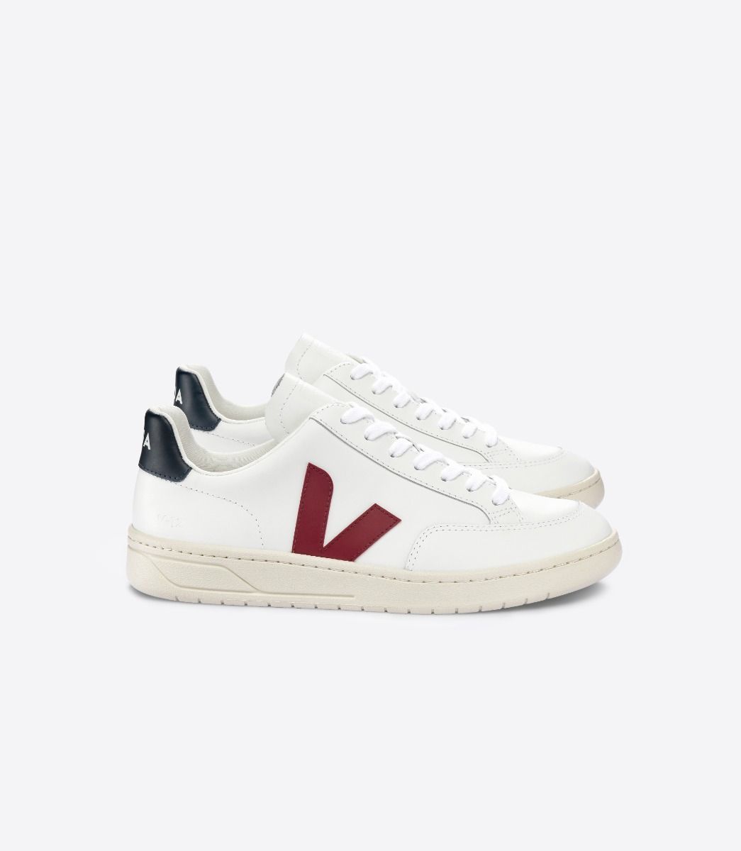 Zapatilla Veja V-12 White Marsala Nautico Mujer