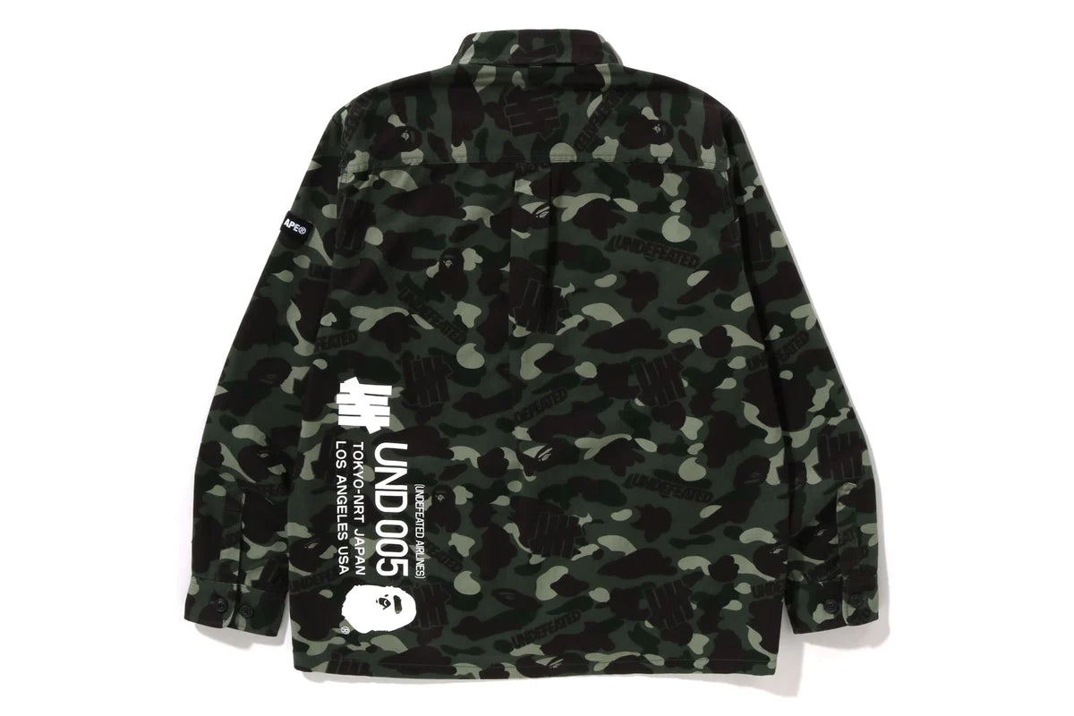 BAPE® X UNDEFEATED COLOR CAMO FLANNEL JACKET - Neighborhood