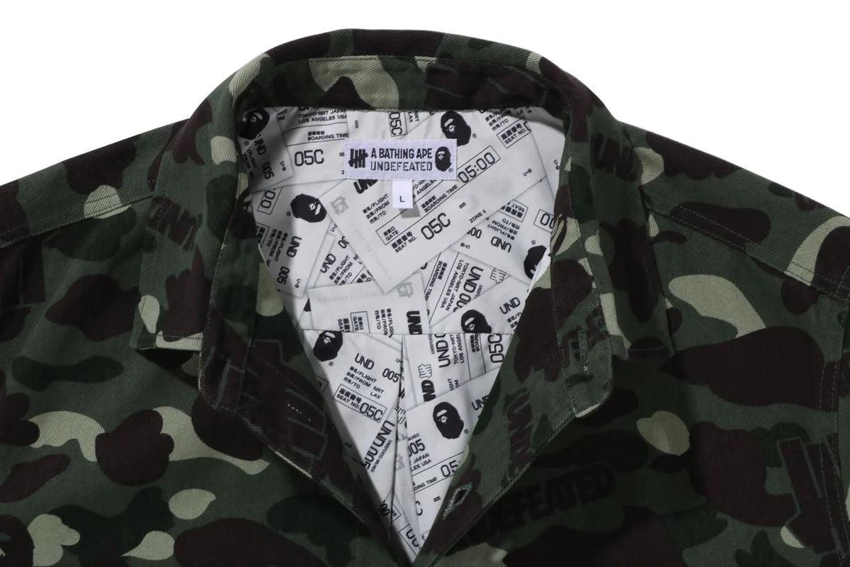 BAPE® X UNDEFEATED COLOR CAMO FLANNEL JACKET - Neighborhood